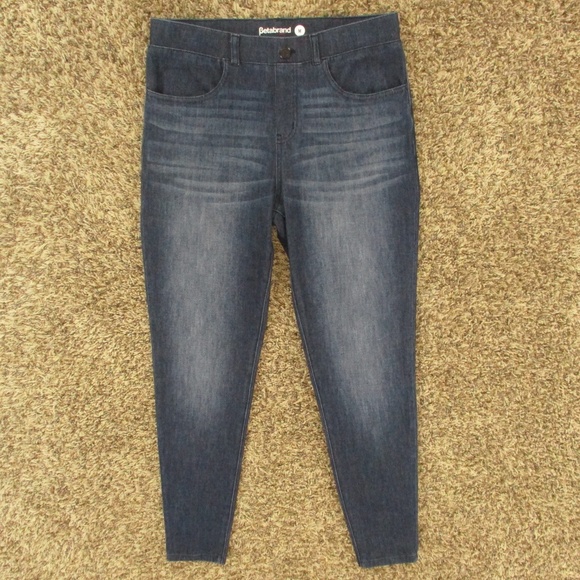 Betabrand Jeans Women's Medium Dark Wash Yoga Denim Skinny Pull On Stretch Denim - Picture 1 of 6